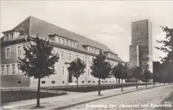 Urząd skarbowy i&nbsp;wieża ciśnień ze&nbsp;schroniskiem (proj.&nbsp;Kurta Fricka)