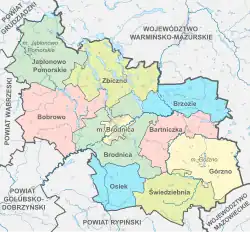 Plan powiatu brodnickiego