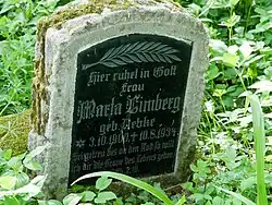 Nagrobek na cmentarzu ewangelickim w Brzynie