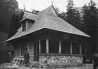 Pierwotny bufet na Polanie Pisanej w 1937 roku