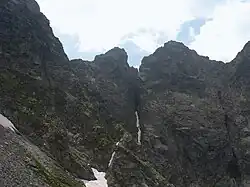 Od lewej: Żabi Koń, Żabia Przełęcz Wyżnia, Żabia Turnia Mięguszowiecka