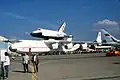 Buran na dachu samolotu transportowego An-225 Mrija