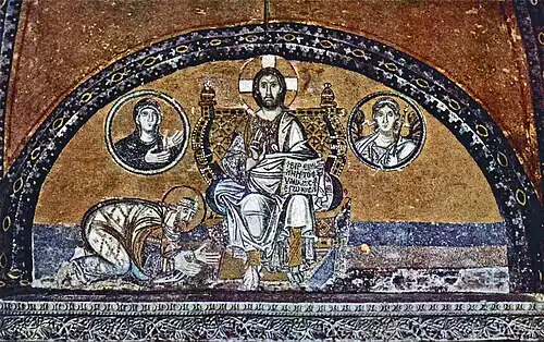 Pantokrator w wewnętrznym narteksie nad Bramą Cesarską