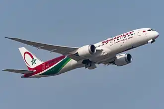 Boeing 787-9 Royal Air Maroc startujący z lotniska w Pekinie