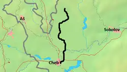 Mapa przebiegu linii kolejowej 146