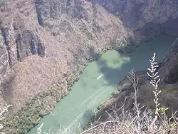 Widok na Kanion Sumidero z góry