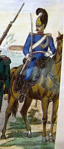 Polski karabinier konny z okresu powstania listopadowego