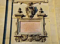 Tablica fundacyjna kaplicy św. Kazimierza