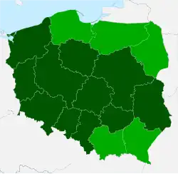 Mapa zasięgu
