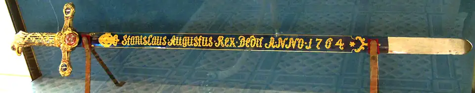 Miecz ceremonialny Stanisława Augusta Poniatowskiego