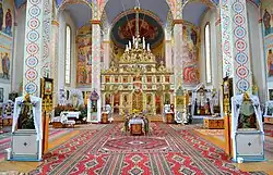 Wnętrze cerkwi parafialnej Wniebowstąpienia Pańskiego