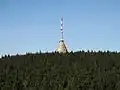 Wieża nadajnika na szczycie Černá hora