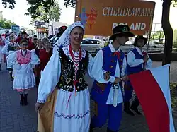 przemarsz zespołów ludowych na festiwalu Pyrzyckie Spotkania z Folklorem 2019