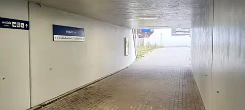 Przejście pod torami (widok w stronę ulicy Kędzierzyńskiej)