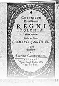Chronicon dynastarum Regni Poloniae 1621