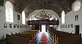Wnętrze kościoła, widok od strony ołtarza