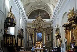 Wnętrze kościoła.