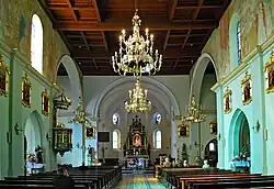 Wnętrze kościoła.