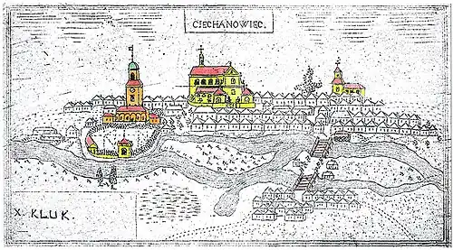 Ciechanowiec około 1770 roku