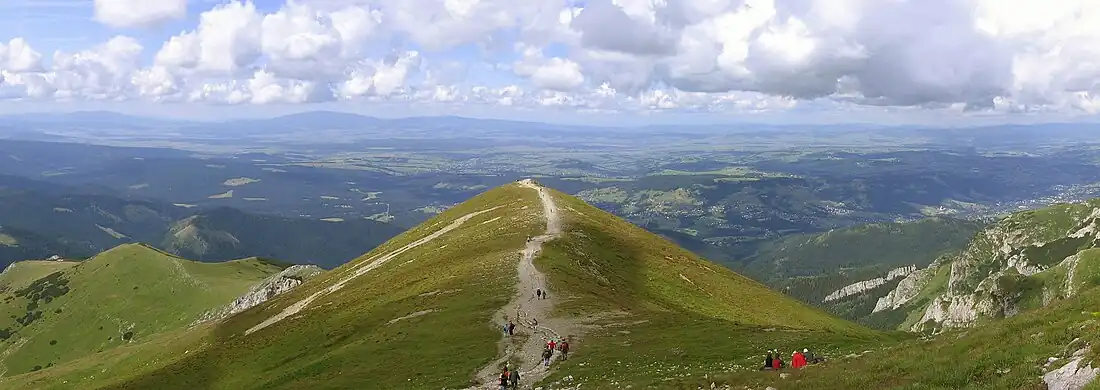 Panorama z podejścia na Ciemniak