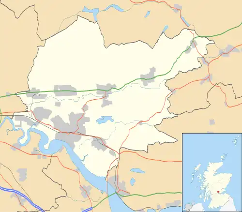 Mapa konturowa Clackmannanshire