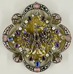 Zapona relikwiarzowa z orłem, Czechy (?) ok. połowy XIV w.