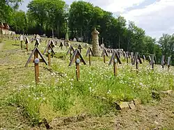 Fragment cmentarza w 2017 r.