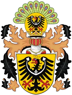Herb Dolnego Śląska i Śląska Austriackiego według H. Ströhla XIX w.