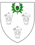 Cienie naczyń z maścią w herbie Collège de chirurgie de Nancy