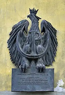 Tablica upamiętniająca Akcję Krügeral. Krasińskiego 11c