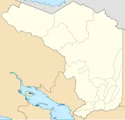 Mapa konturowa Alajueli, blisko prawej krawiędzi na dole znajduje się punkt z opisem „San Antonio”