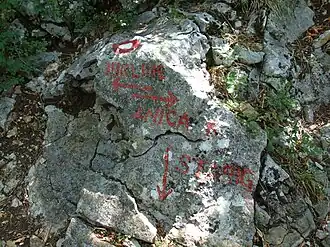 Rozdroże szlaków turystycznych w Chorwacji