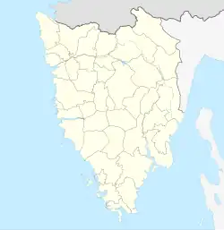 Mapa konturowa żupanii istryjskiej, na dole znajduje się punkt z opisem „PulaPola”