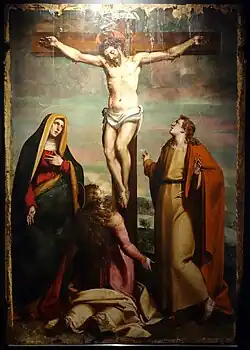 Luca Cambiaso, Ukrzyżowanie z Maryją Dziewicą, św. Janem i św. Marią Magdaleną, ok. 1560, oratorium Santi Pietro e Paolo in san Bernardo