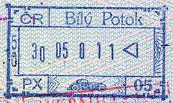 Czeski stempel kontroli granicznej