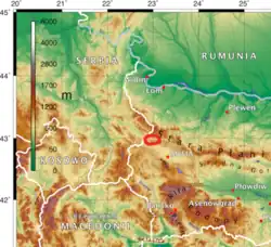 Mapa pasma górskiego