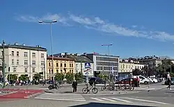 Plac Czesława Marchewczyka znajdujący się we zachodniej części Grzegórzek (2024)