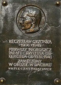 Tablica ku pamięci ks. Czesława Grzonki