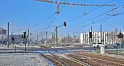 Rondo w zimowej scenerii