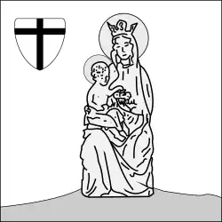 Awers chorągwi Mistrza inflanckiego (zdobyta pod Dąbkami w 1431 roku)