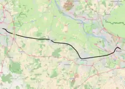 Mapa przebiegu linii kolejowej