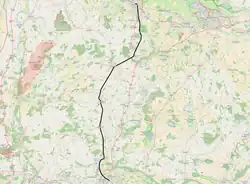 Mapa przebiegu linii kolejowej