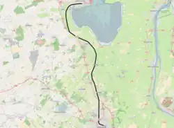 Mapa przebiegu linii kolejowej