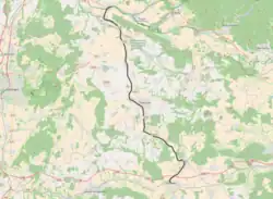 Mapa przebiegu linii kolejowej 1811