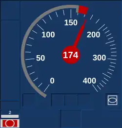 Hamowanie wymuszone przez system na ekranie DMI