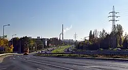 Widok na południe z al. Jana Pawła II