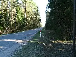 Droga wojewódzka 686 w okolicach wsi Żednia