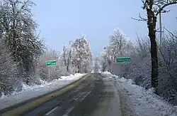 DW907 na granicy Boronowa i Dębowej Góry