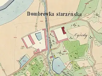 Plan zamku z 1851 roku