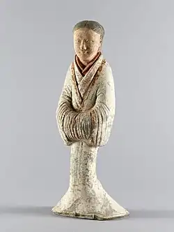 Figurka grobowa damy. Wcześniejsza dynastia Han (206 p.n.e.–9 n.e.). Musée Cernuschi